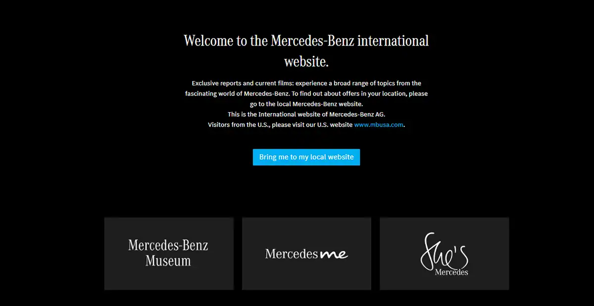 mercedez benz international website