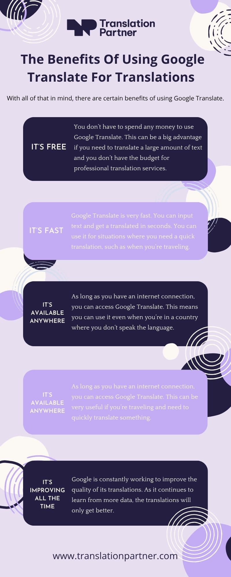 the benefits of using google translate for translations
